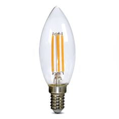 Solight LED retro žiarovka sviečka číra 4W, E14, 3000K, 360 °, 440lm