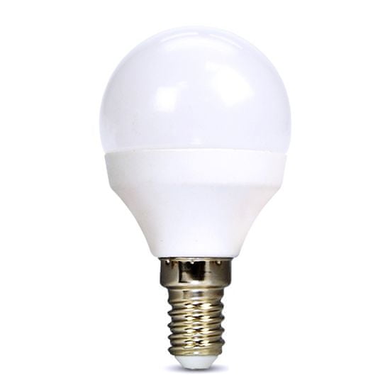 Solight LED žiarovka miniglobe matná P45 6W, E14, 4000K, 510lm