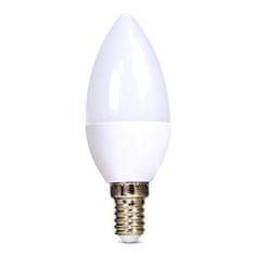 Solight LED žiarovka sviečka matná C37 6W, E14, 4000K, 510lm