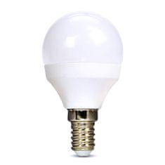 Solight LED žiarovka miniglobe matná P45 6W, E14, 6000K, 510lm