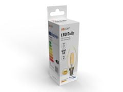 Solight LED retro žiarovka sviečka číra 4W, E14, 3000K, 360 °, 440lm