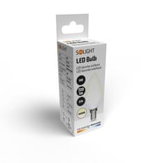 Solight LED žiarovka sviečka matná C37 8W, E14, 4000K, 720lm