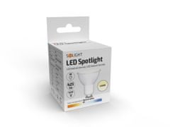 Solight LED žiarovka bodová PAR16 5W, GU10, 4000K, 425lm, studená biela