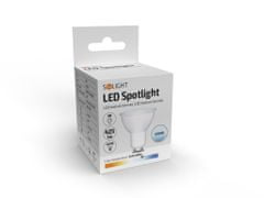 Solight LED žiarovka bodová PAR16 5W, GU10, 6000K, 425lm, denná modrá