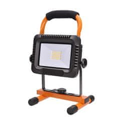 Solight LED reflektor 20W, prenosný, nabíjací, 1600lm, oranžovo-čierny