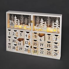 Solight LED adventný kalendár - kniha, 8x LED, 40x30cm, 2x AAA