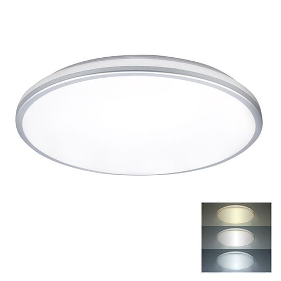 Solight LED osvetlenie s ochranou proti vlhkosti, IP54, 24W, 2150lm, 3CCT, 38cm