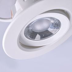 Solight LED podhľadové svetlo bodové, 9W, 720lm, 4000K, okrúhle, biele