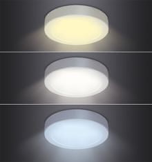 Solight LED mini panel CCT, prisadený, 18W, 1530lm, 3000K, 4000K, 6000K, okrúhly biely