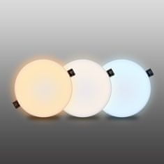 Solight LED podhľadové svietidlo CCT, IP44, 15W, 1350lm, 3000K, 4000K, 6000K, kruhové biele
