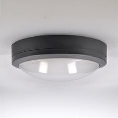 Solight LED vonkajšie osvetlenie Siena, šedé, 20W, 1500lm, 4000K, IP54, 23cm, kruhové šedé