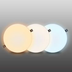 Solight LED podhľadové svietidlo CCT, IP44, 20W, 1800lm, 3000K, 4000K, 6000K, kruhové biele