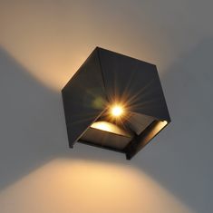 Solight LED vonkajšie nástenné osvetlenie Parma CCT, 6W, 360lm, IP54, zoom 10-110 °, čierne