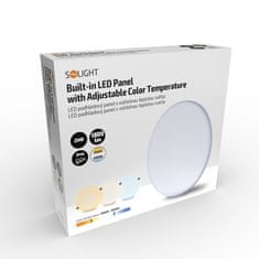 Solight LED podhľadové svietidlo CCT, IP44, 20W, 1800lm, 3000K, 4000K, 6000K, kruhové biele