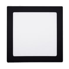 Solight LED mini panel CCT, prisadený, 18W, 1530lm, 3000K, 4000K, 6000K, štvorcový čierny