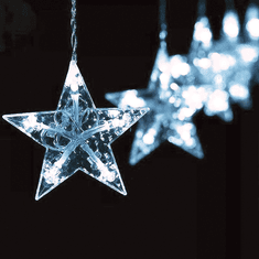 ACA Lightning LED vianočný záves Hviezdičky, 3x3m, studená biela, IP44, 100 LED