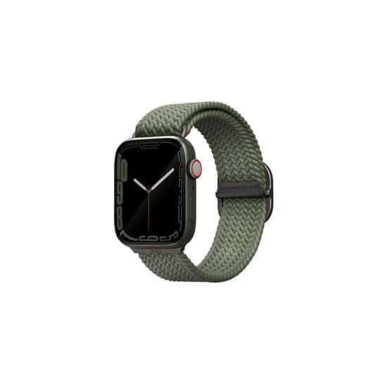 UNIQ Aspen Braided Strap - Pletený remienok pre Apple Watch 45/44/42 mm, zelený