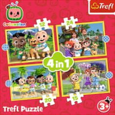 Trefl Puzzle Cocomelon: Zoznámte sa 4v1 (12,15,20,24 dielikov)