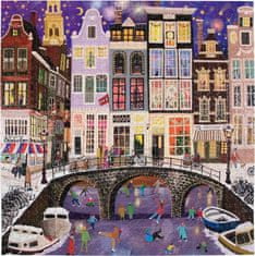 eeBoo Štvorcové puzzle Kúzelný Amsterdam 1000 dielikov