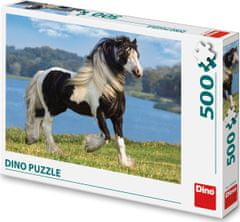 DINO Puzzle Čiernobiely kôň 500 dielikov