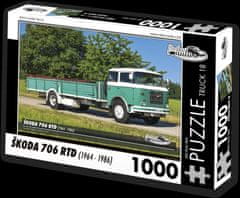 RETRO-AUTA© Puzzle TRUCK č.18 Škoda 706 RTD (1964-1986) 1000 dielikov
