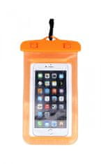 TopQ Univerzálne vodotesné puzdro na mobil oranžové 40261