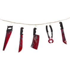 Girlanda krvavé náradie - Halloween - 180 cm