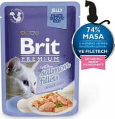 Brit Kapsička Brit Premium Cat Delicate Fillets in Jelly with Salmon 85g