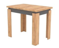 VerDesign LILY rozkladací jedálenský stôl, kraft zlatý-antracit 
