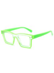 VeyRey Dámske okuliare blokujúce modré svetlo Twinklepond Hranaté Zelená Universal