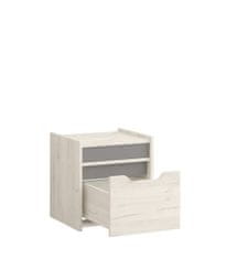 IDZCZAK MEBLE Noční stolek SMILE 40 cm dub craft bílý/šedý