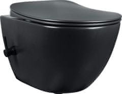 Deante Peonia, závesná WC misa s funkciou bidetu 515x370 mm, čierna matná, DEA-CBP_NWPW