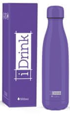 I-Drink Nerezová kovová termoska, vzor violet, 500 ml