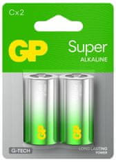 GP alkalická batéria 1,5 V C (LR14) Super 2ks
