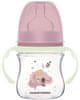 Canpol babies Antikoliková fľaša EasyStart so svietiacimi úchytmi SLEEPY KOALA 120ml ružová