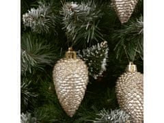 sarcia.eu Zlaté šišky na vianočný stromček, vianočné ozdoby 4 ks. 1 balík