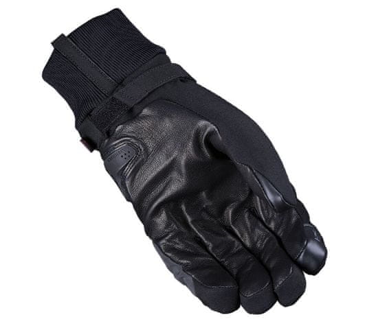 FIVE Čierne kožené rukavice na moto