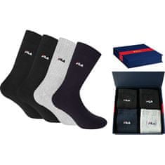 FILA 4 PACK - pánske ponožky FB4405/4-999 (Veľkosť 43-46)