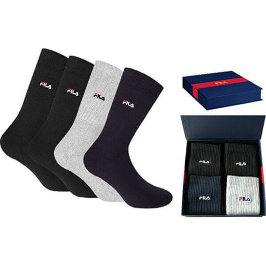 FILA 4 PACK - pánske ponožky FB4405/4-999