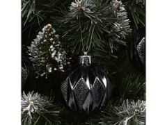 sarcia.eu Antracitové ozdoby na vianočný stromček, sada plastových guličiek, ozdoby na vianočný stromček 6 cm, 6 ks. 1 balik