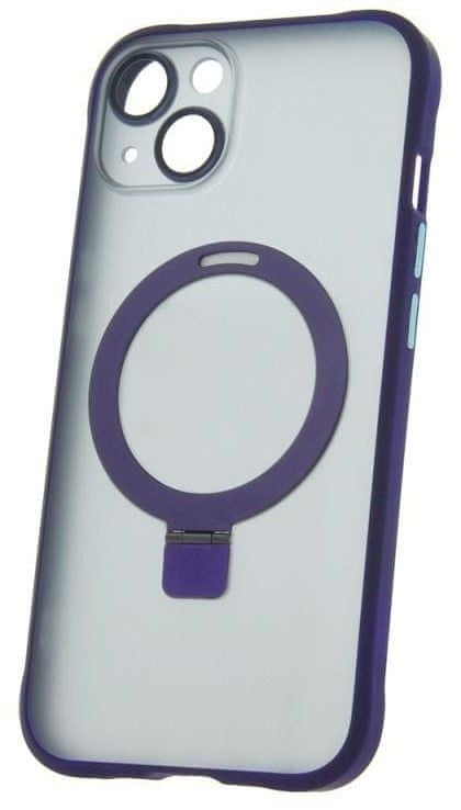 CPA Silikónové TPU puzdro Mag Ring pre iPhone 14 fialové (TPUAPIP14MRTFOPU)