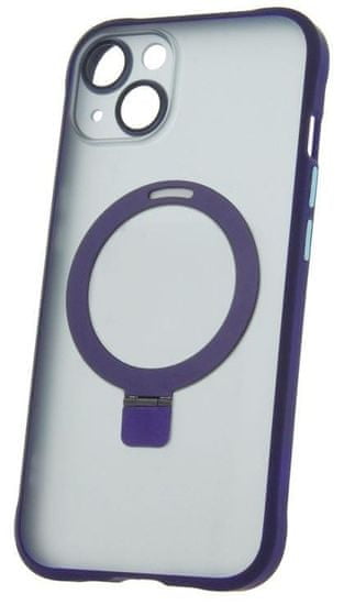 Forever Silikónové TPU puzdro Mag Ring pre iPhone 14 fialové (TPUAPIP14MRTFOPU)