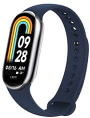 FIXED Silikónový remienok Silicone Strap pre Xiaomi Mi Band 8, modrý, FIXSSTB-1176-BL