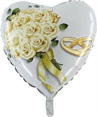 Grabo Nafukovací balónik bielej ruže 46 cm -