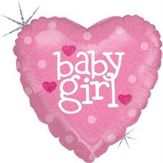Grabo Nafukovací balónik ružové srdce narodenia dievčatka 46cm -