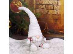sarcia.eu Biely trpaslík, stojaci vianočný trpaslík, 75 cm 