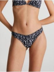 Calvin Klein Bielo-čierny dámsky vzorovaný spodný diel plaviek Calvin Klein Underwear L