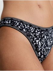 Calvin Klein Bielo-čierny dámsky vzorovaný spodný diel plaviek Calvin Klein Underwear L