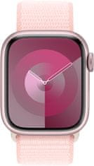 Apple Watch saries 9, 41mm, Pink, Light Pink Sport Loop