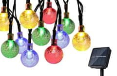 CoolCeny Dekoratívna vonkajšia solárna reťaz so 40 LED – Lights Balls - Multicolor